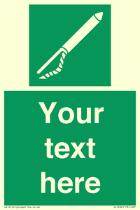 Custom sign safe condition Line throwing appliance